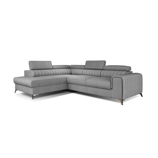 Kampinė sofa Laurence su patalynės dėže, audinys Sawana 21