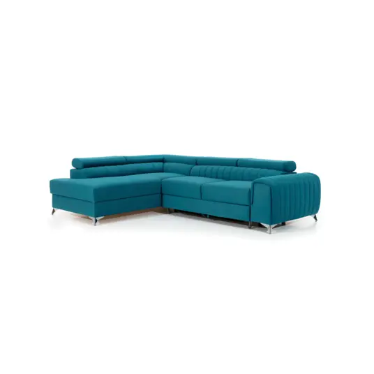 Kampinė sofa Laurence su patalynės dėže, audinys Sawana 21