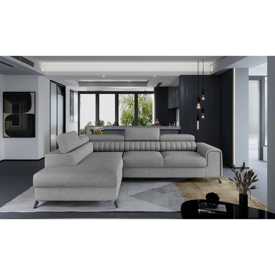 Kampinė sofa Laurence su patalynės dėže, audinys Sawana 21