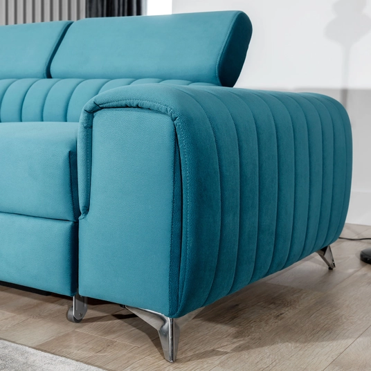Kampinė sofa Laurence su patalynės dėže, audinys Sawana 21