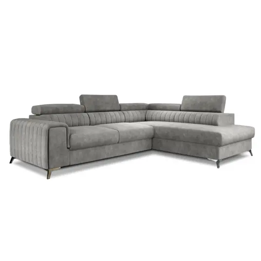 Kampinė sofa Laurence su patalynės dėže, audinys Dora 90