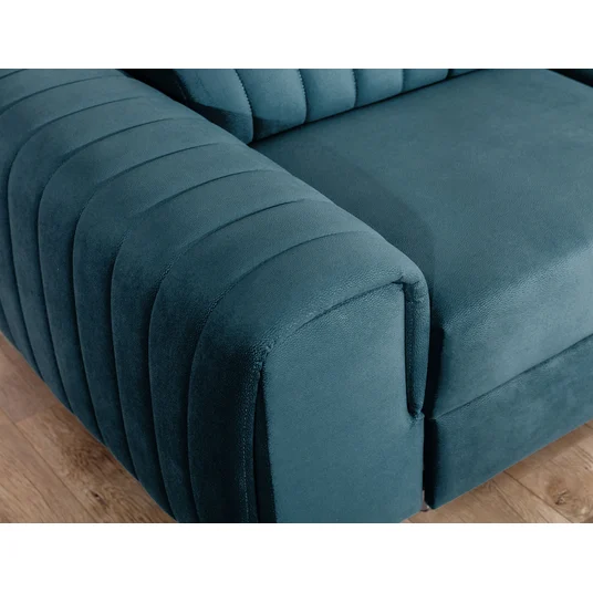 Kampinė sofa Laurence su patalynės dėže, audinys Solar 77