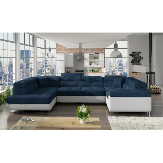 Kampinė sofa Letto su patalynės dėže, audinys Kronos 09, Soft 17
