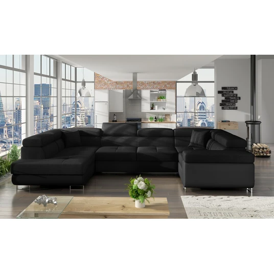Kampinė sofa Letto su patalynės dėže, audinys Sawana 14, Soft 11