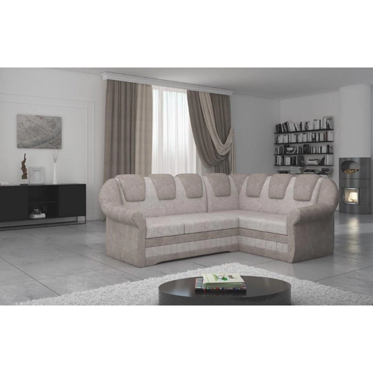 Kampinė sofa Lord_II su patalynės dėže, audinys Dora 21, Dora 22