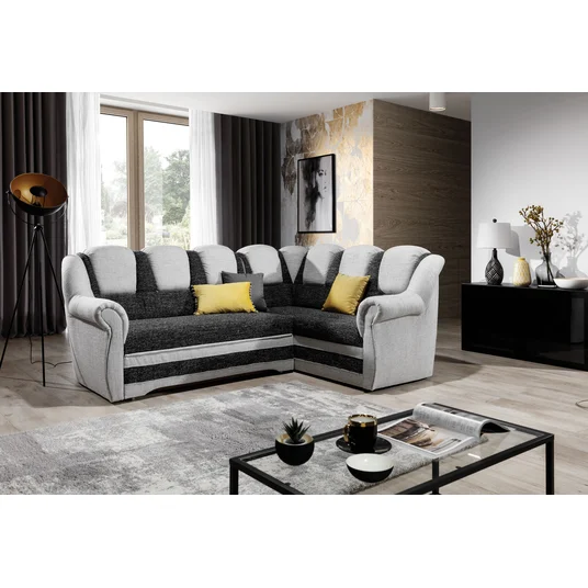 Kampinė sofa Lord_II su patalynės dėže, audinys Berlin 02, Berlin 10
