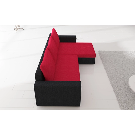 Kampinė sofa Livio su patalynės dėže, audinys Alova 66, Alova 07