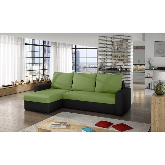 Kampinė sofa Livio su patalynės dėže, audinys Alova 42, Alova 04