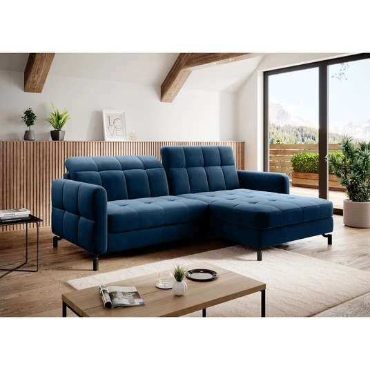 Kampinė sofa Lorelle su patalynės dėže, audinys Kronos 09