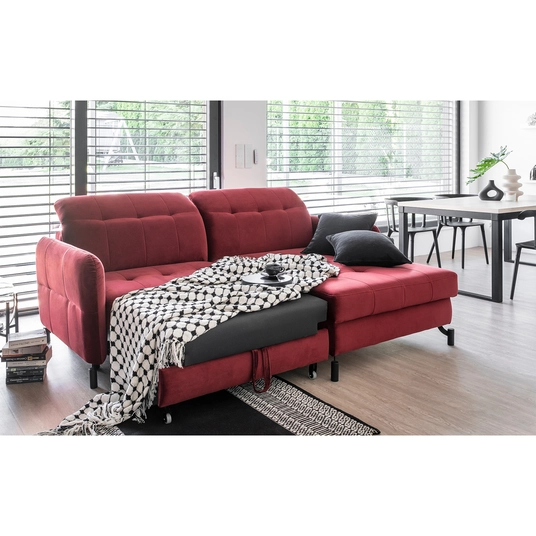 Kampinė sofa Lorelle su patalynės dėže, audinys Inari 23