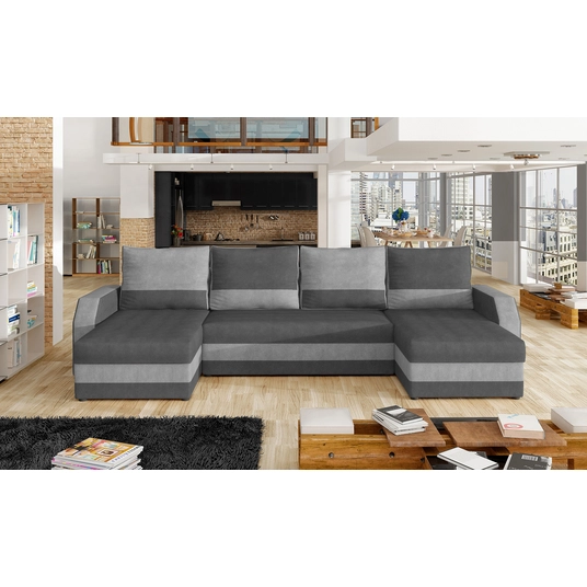Kampinė sofa Marion su patalynės dėže, audinys Paros 06, Paros 05