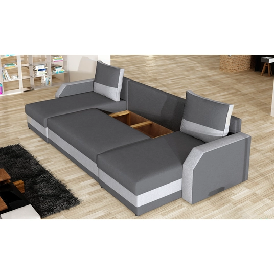 Kampinė sofa Marion su patalynės dėže, audinys Paros 06, Paros 05
