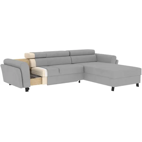 Kampinė sofa Mariall su patalynės dėže, audinys Monolith 97
