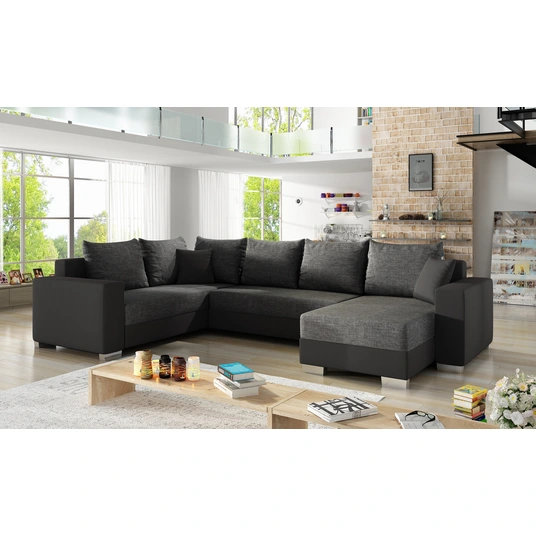 Kampinė sofa Marco su patalynės dėže, audinys Sawana 05, Soft 11