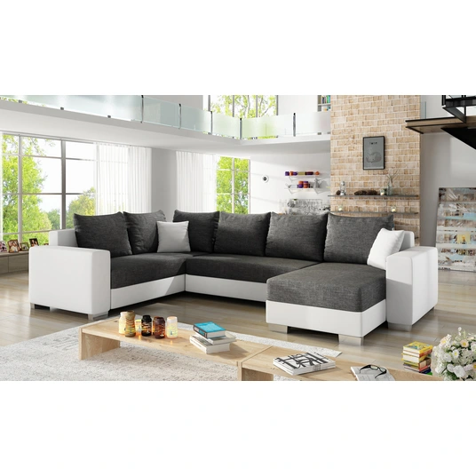 Kampinė sofa Marco su patalynės dėže, audinys Sawana 05, Soft 17