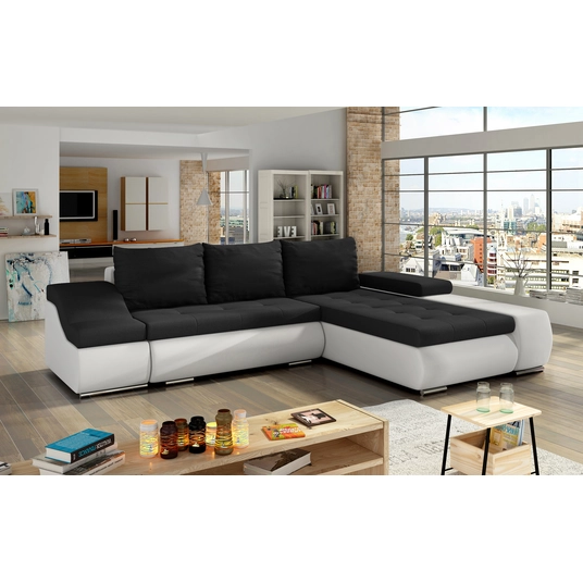 Kampinė sofa Ontario su patalynės dėže, audinys Sawana 14, Soft 17
