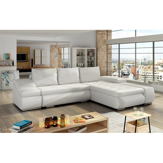 Kampinė sofa Ontario su patalynės dėže, audinys Soft 17