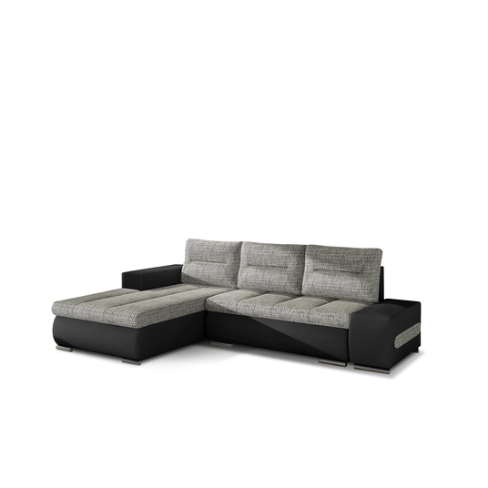 Kampinė sofa Ottavio su patalynės dėže, audinys Berlin 01, Soft 11