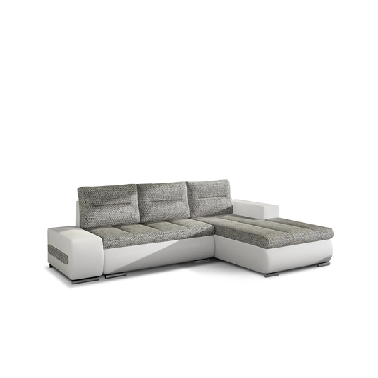 Kampinė sofa Ottavio su patalynės dėže, audinys Berlin 01, Soft 17