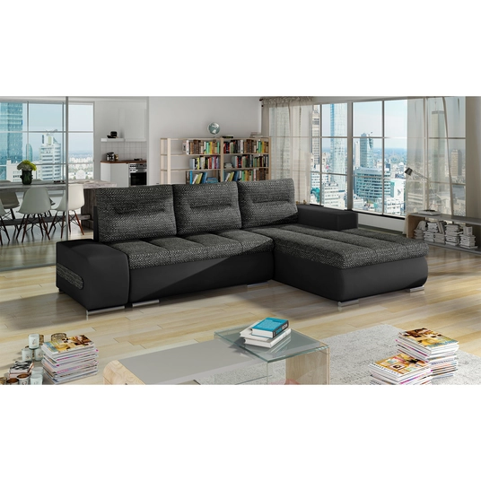 Kampinė sofa Ottavio su patalynės dėže, audinys Berlin 02, Soft 11