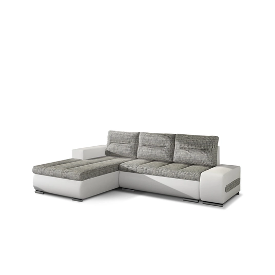 Kampinė sofa Ottavio su patalynės dėže, audinys Berlin 01, Soft 17