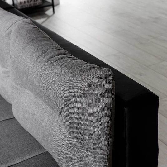 Kampinė sofa Ottavio su patalynės dėže, audinys Berlin 01, Soft 17