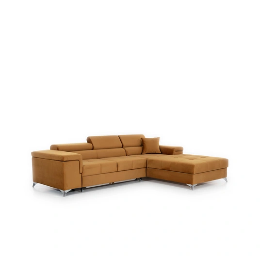 Kampinė sofa Ricardo su patalynės dėže, audinys Monolith 48