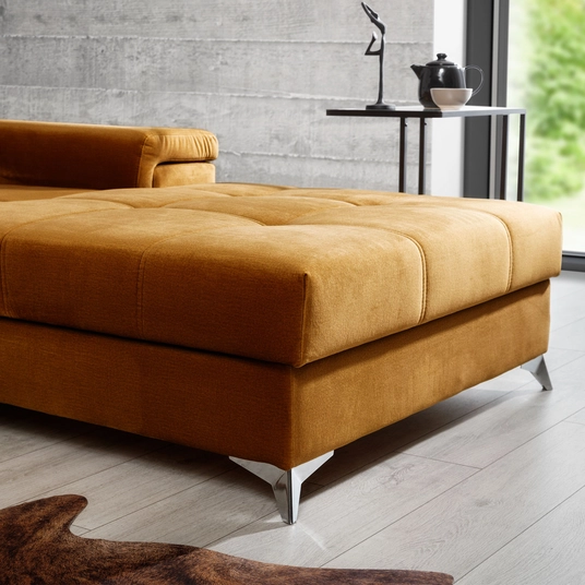 Kampinė sofa Ricardo su patalynės dėže, audinys Monolith 48