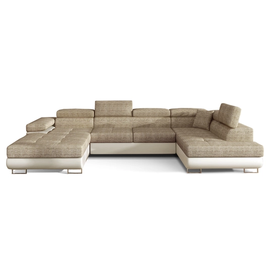 Kampinė sofa Rodrigo su patalynės dėže, audinys Berlin 03, Soft 33