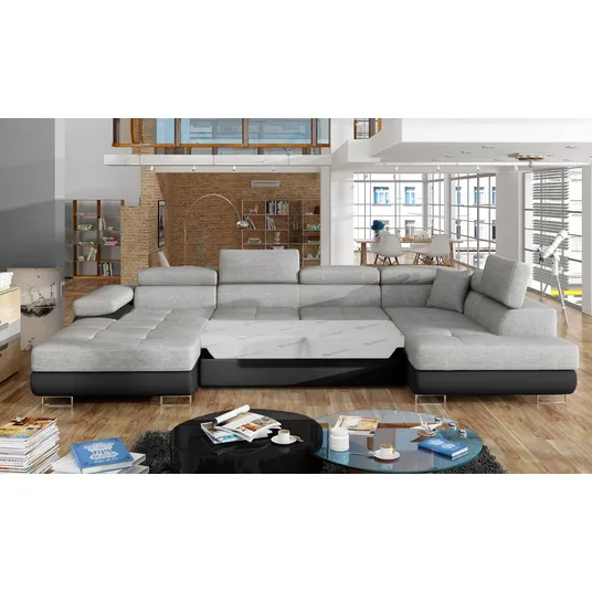 Kampinė sofa Rodrigo su patalynės dėže, audinys Sawana 21, Soft 11