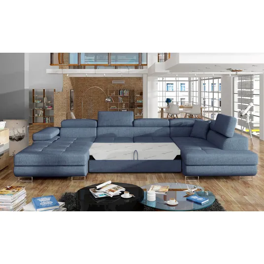 Kampinė sofa Rodrigo su patalynės dėže, audinys Solid 77