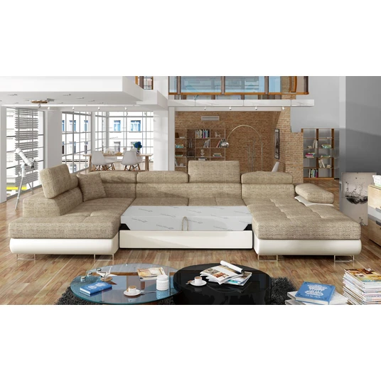 Kampinė sofa Rodrigo su patalynės dėže, audinys Berlin 03, Soft 33