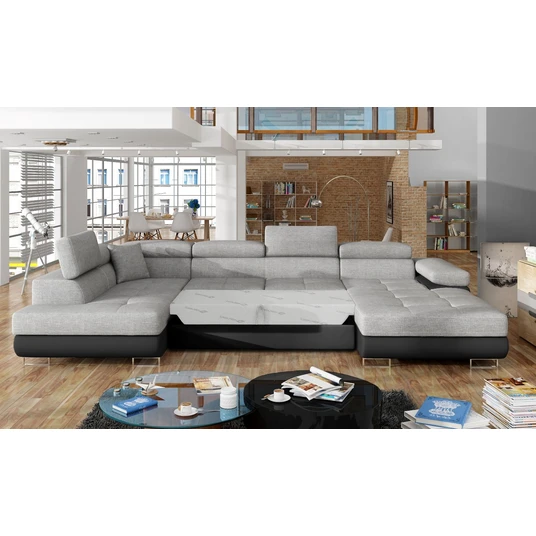 Kampinė sofa Rodrigo su patalynės dėže, audinys Sawana 21, Soft 11