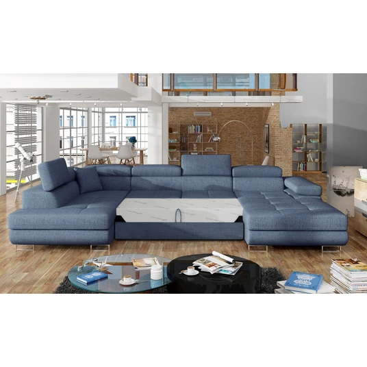 Kampinė sofa Rodrigo su patalynės dėže, audinys Solid 77