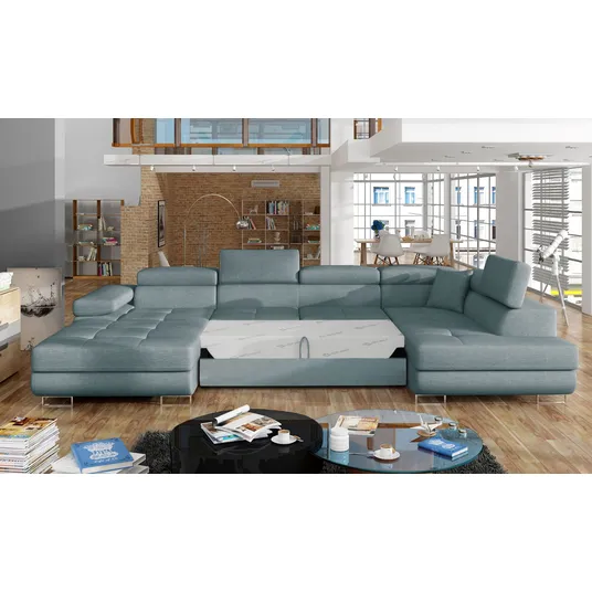 Kampinė sofa Rodrigo su patalynės dėže, audinys Cover 70