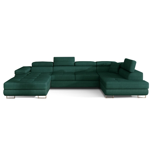 Kampinė sofa Rodrigo su patalynės dėže, audinys Kronos 19