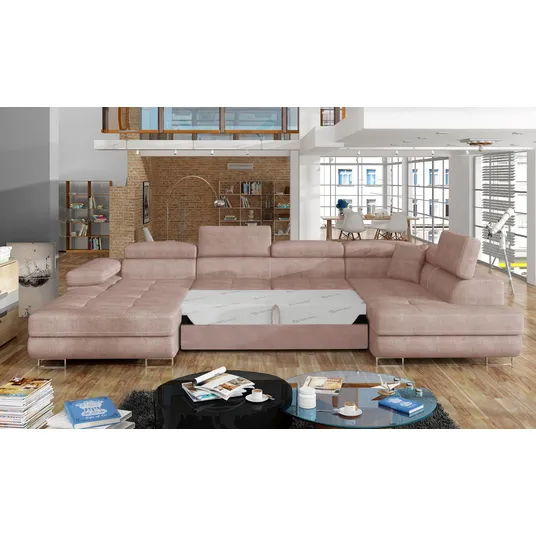 Kampinė sofa Rodrigo su patalynės dėže, audinys Omega 91