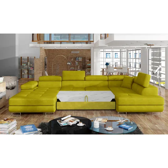 Kampinė sofa Rodrigo su patalynės dėže, audinys Omega 68