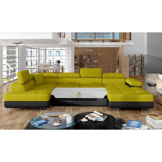 Kampinė sofa Rodrigo su patalynės dėže, audinys Omega 68, Soft 11