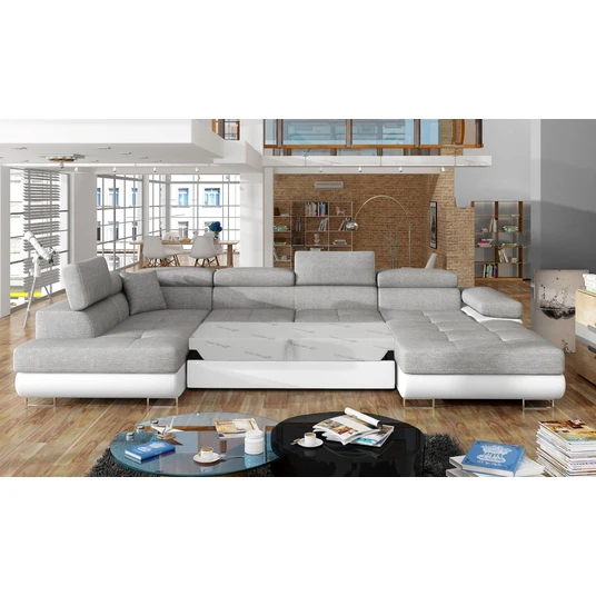 Kampinė sofa Rodrigo su patalynės dėže, audinys Sawana 21, Soft 17