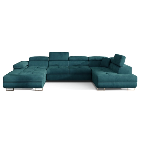 Kampinė sofa Rodrigo su patalynės dėže, audinys Mat Velvet 75