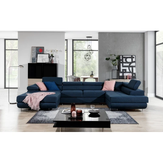 Kampinė sofa Rodrigo su patalynės dėže, audinys Inari 80