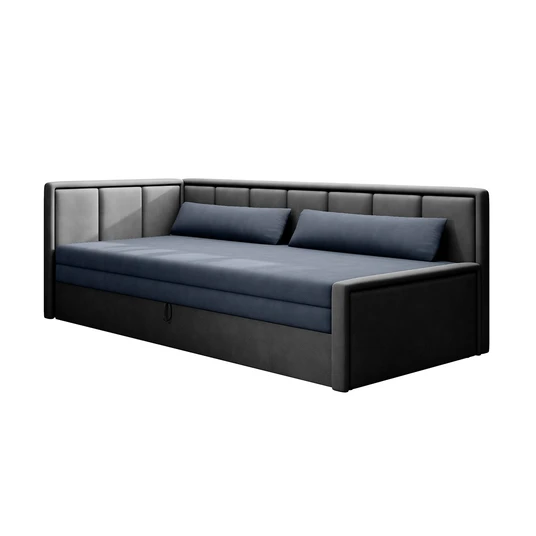 Dīvāns-gulta Fulgeo ar gultas kasti zilā krāsā, Poco 40, Poco 4