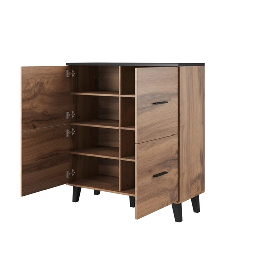 Chest of drawers LOTTA 110 (4D) woatan oak/black