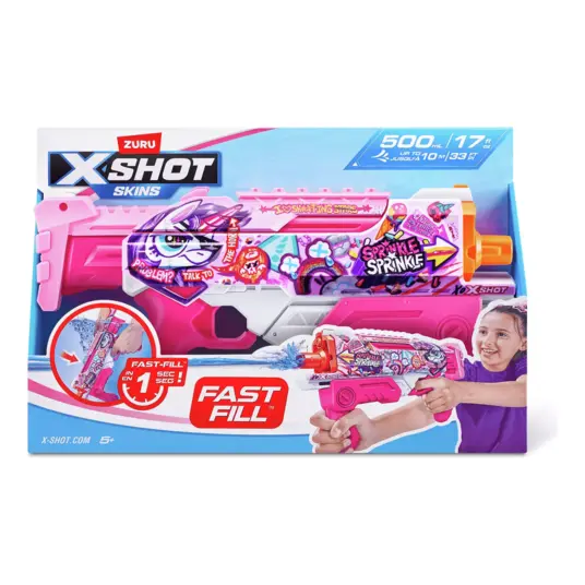 XSHOT vandens šautuvas Fast-Fill Skins Pink Party, 118135(11854E)