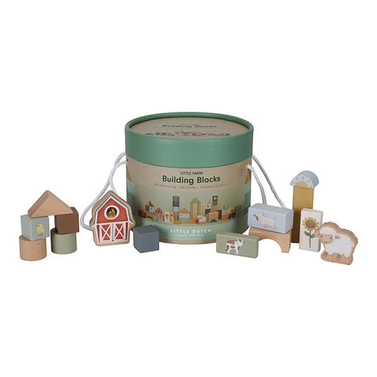 "Little Dutch Little Farm" puidust ehitusklotsid, 50 tk.