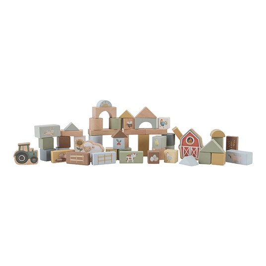 "Little Dutch Little Farm" puidust ehitusklotsid, 50 tk.