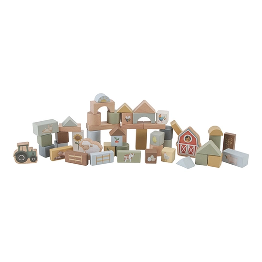 "Little Dutch Little Farm" puidust ehitusklotsid, 50 tk.