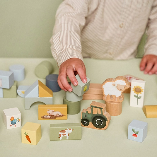 "Little Dutch Little Farm" puidust ehitusklotsid, 50 tk.