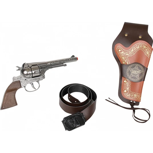 Gonher Metal revolver with holster and belt